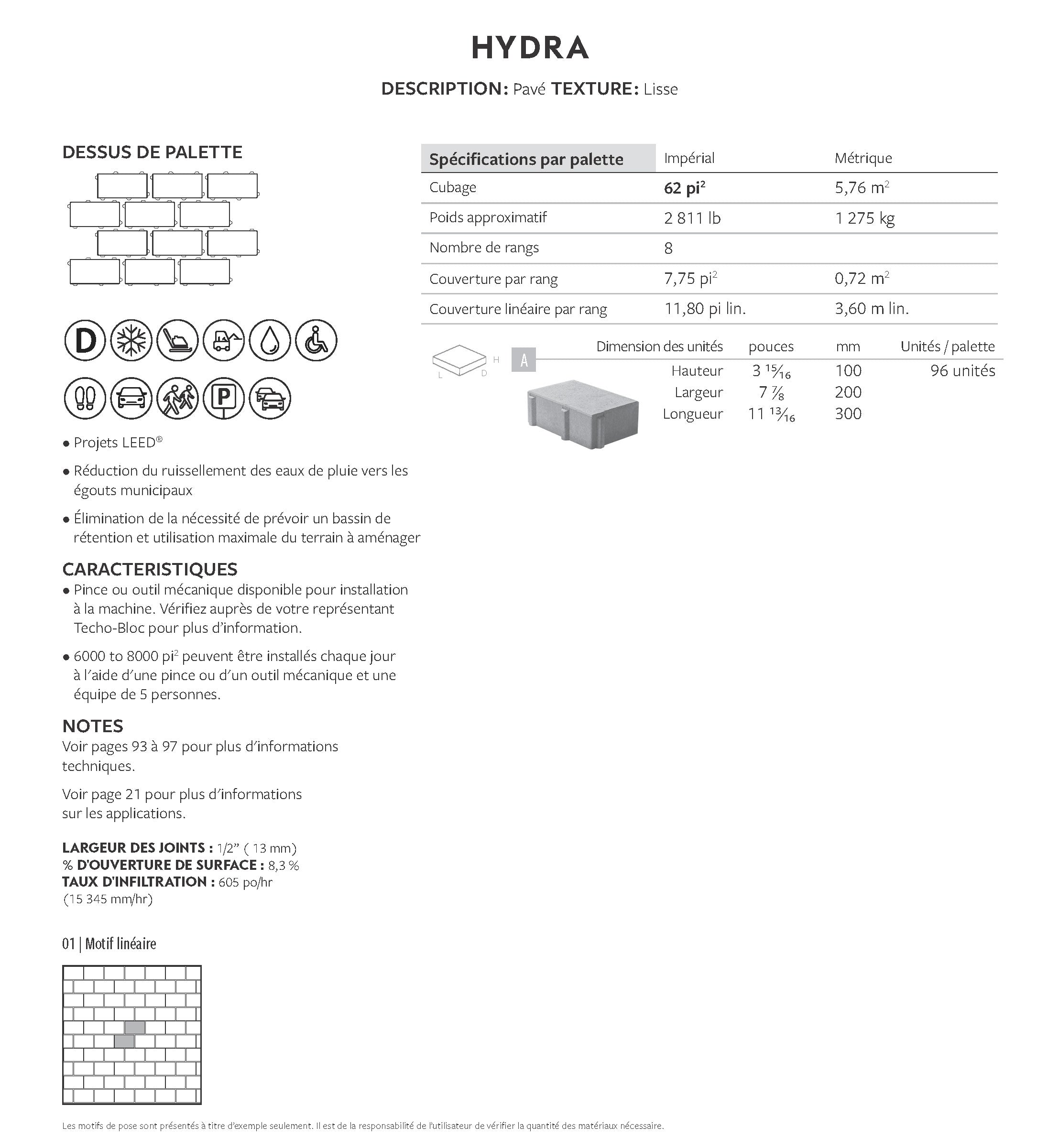 Spec Sheet FR