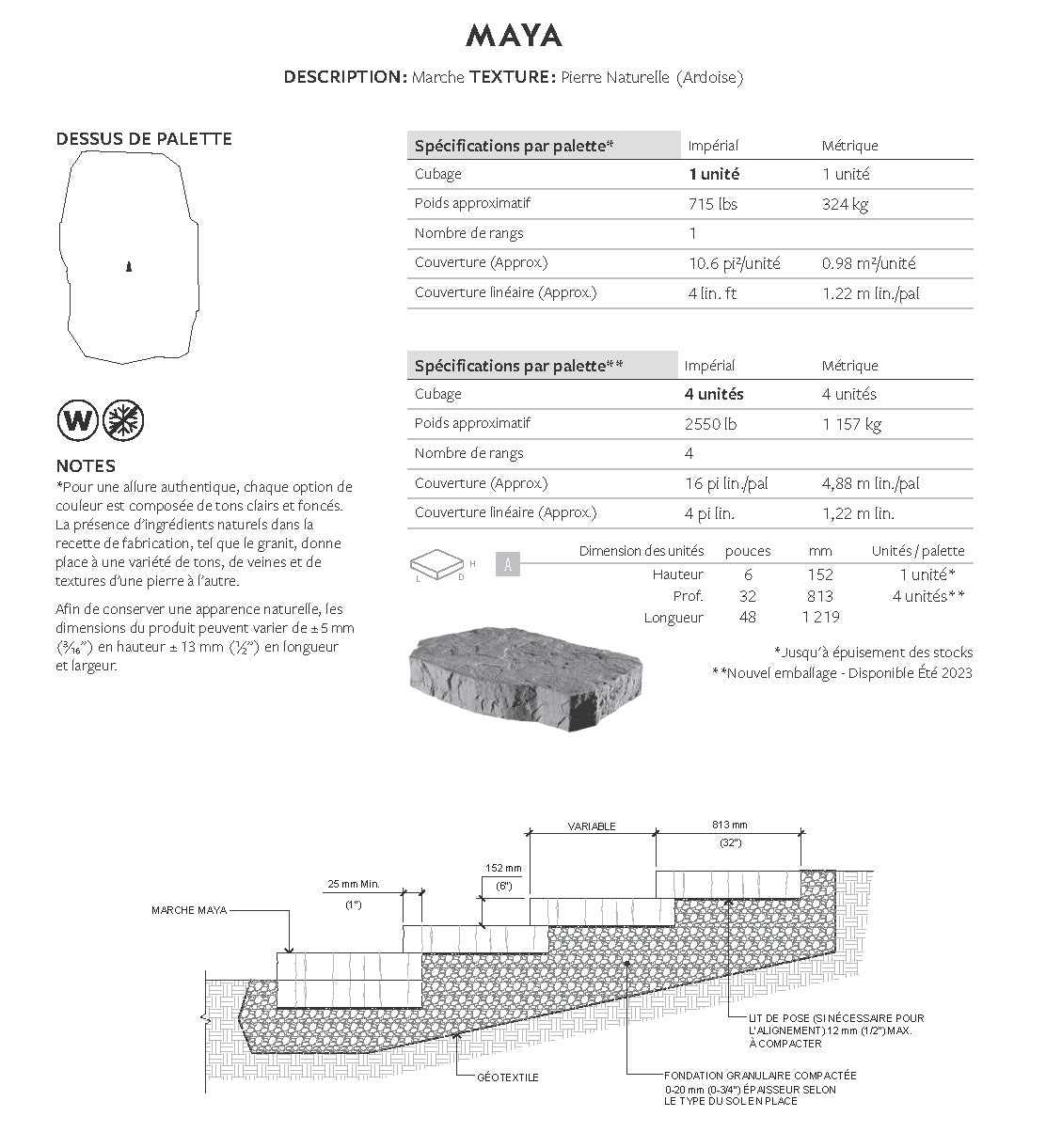 Spec Sheet FR