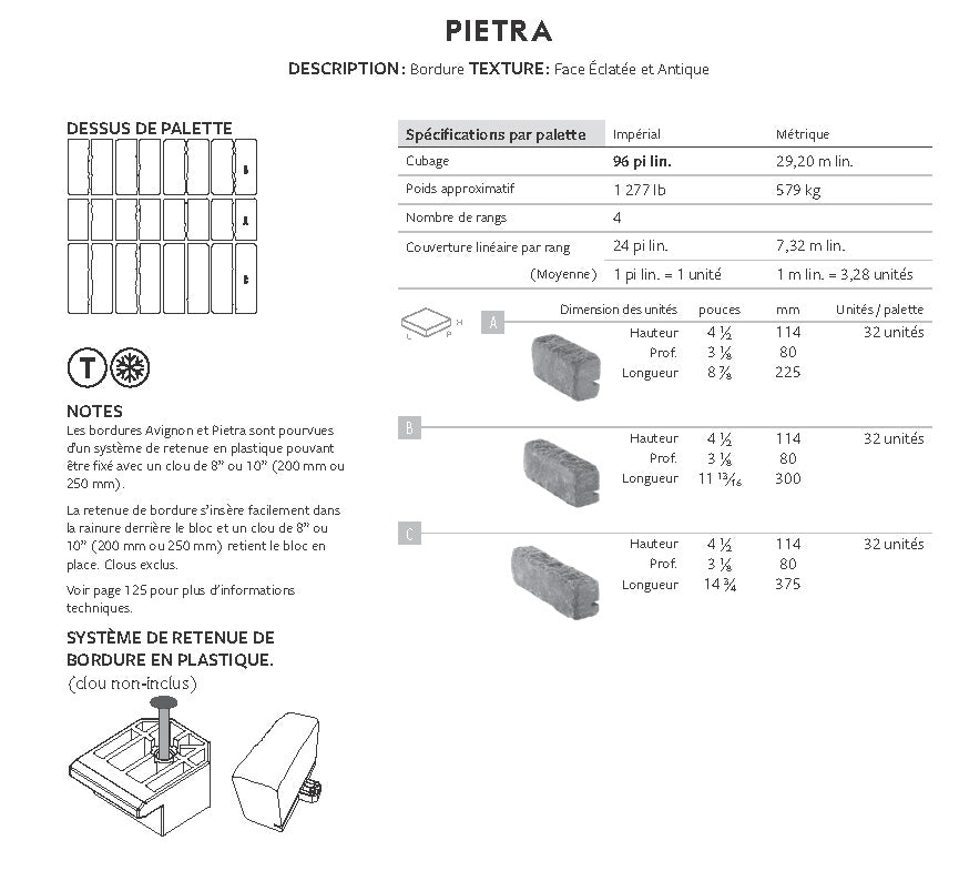 Spec Sheet FR