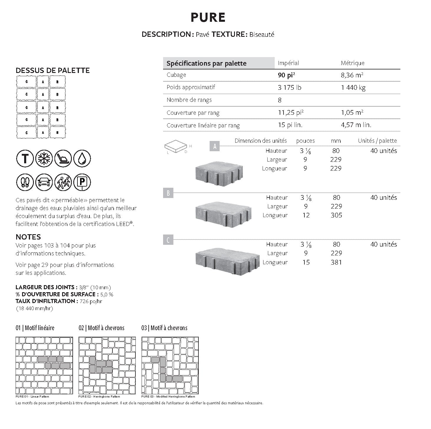Spec Sheet FR