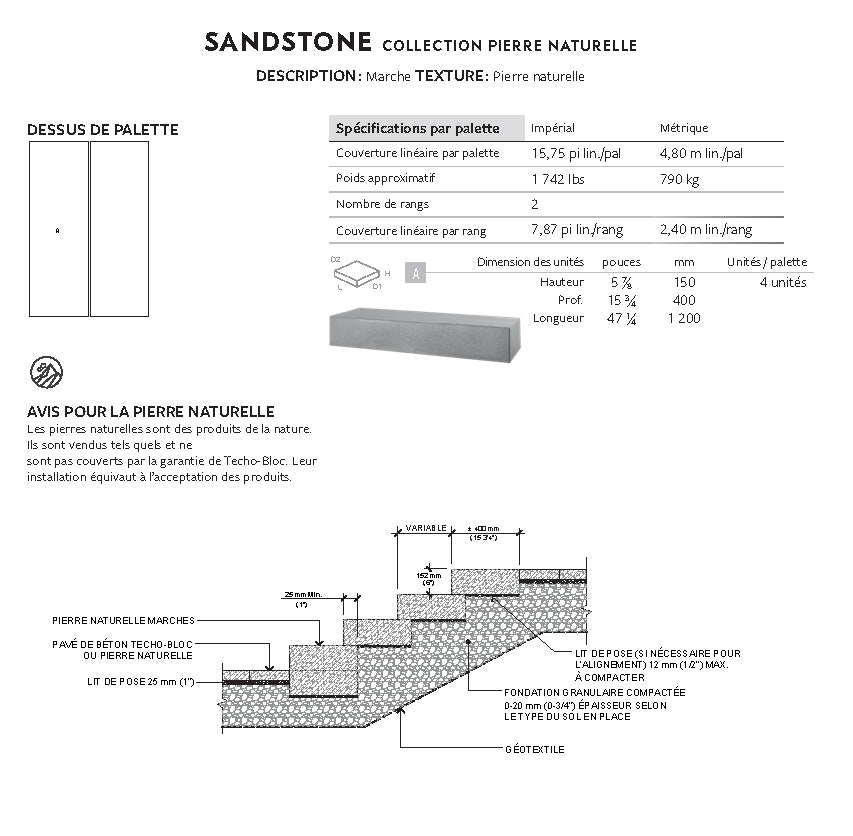 Spec Sheet FR