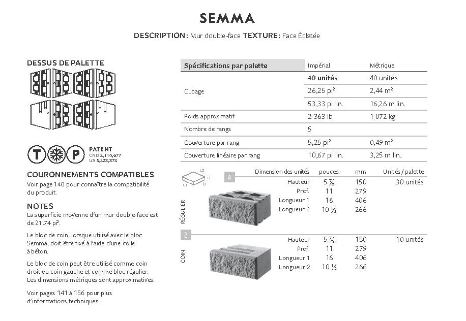 Spec Sheet FR