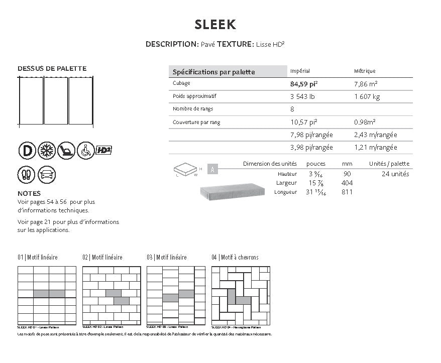 Spec Sheet FR