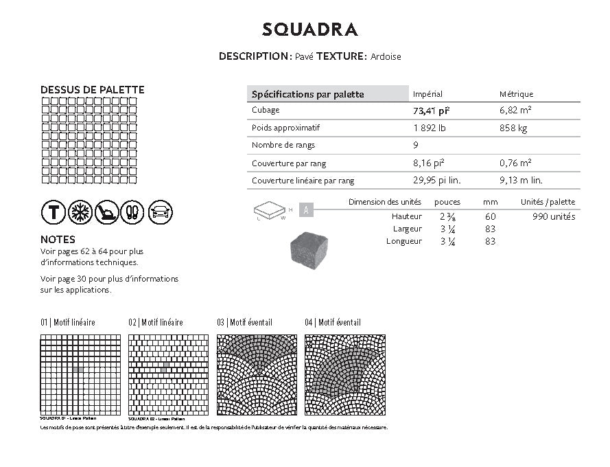 Spec Sheet FR