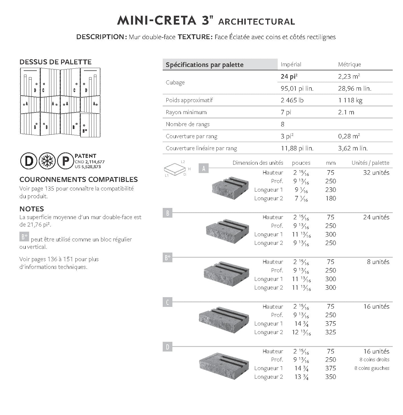 Spec Sheet FR