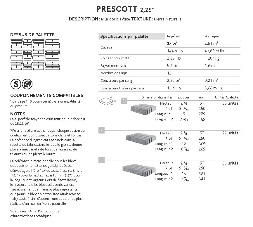 Spec Sheet FR