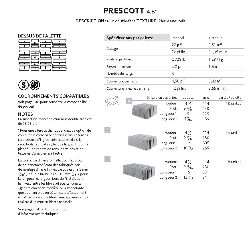Spec Sheet FR