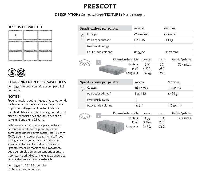 Spec Sheet FR