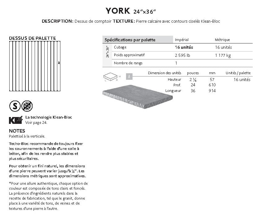 Spec Sheet FR