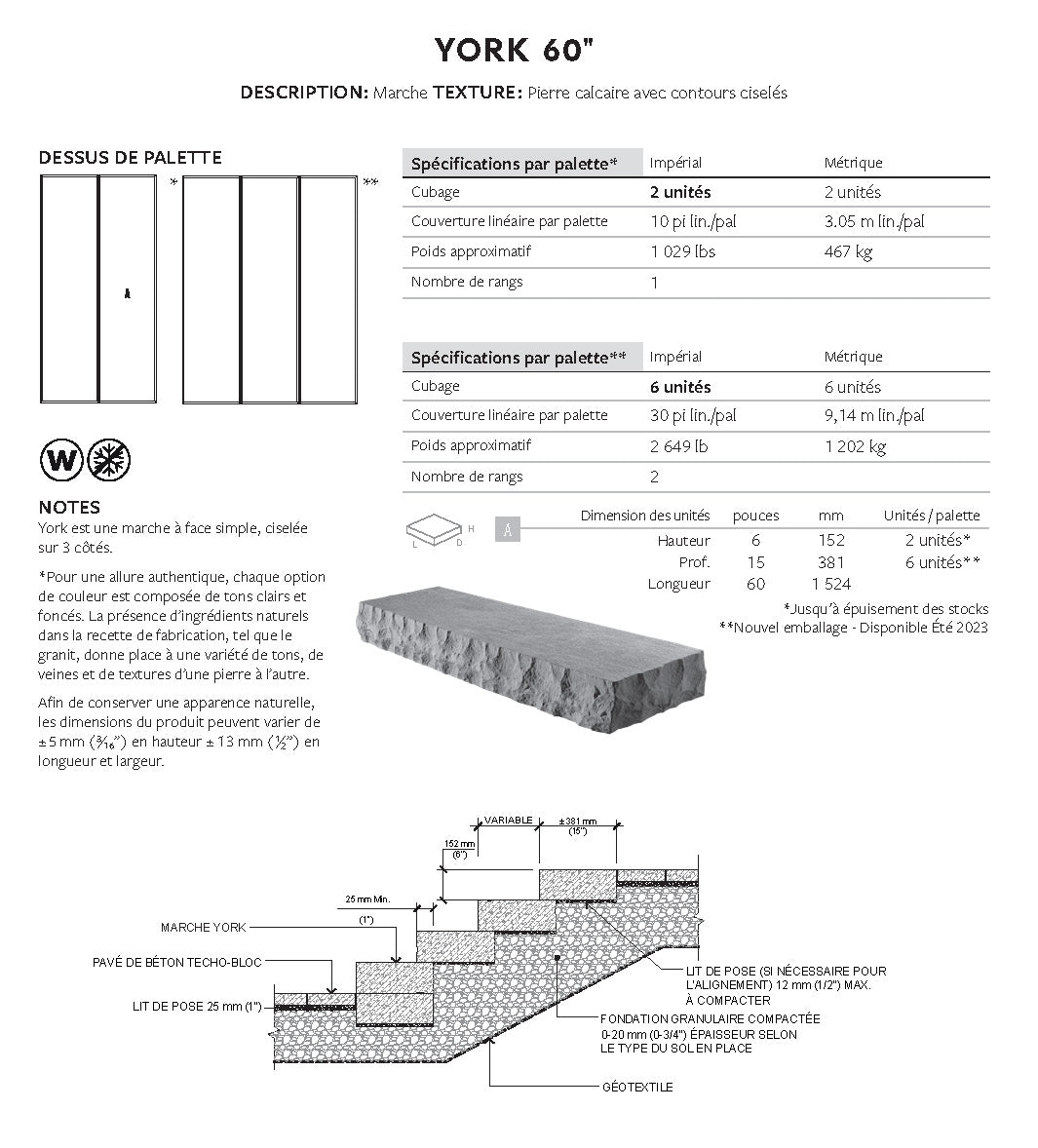 Spec Sheet FR