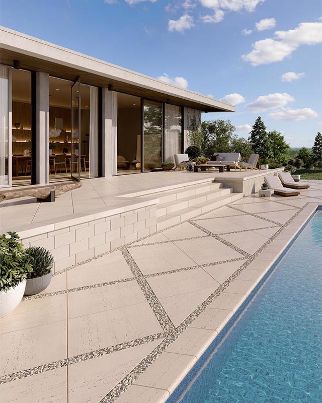 Travertina Bali Raw Pool Coping (Klean-Bloc)