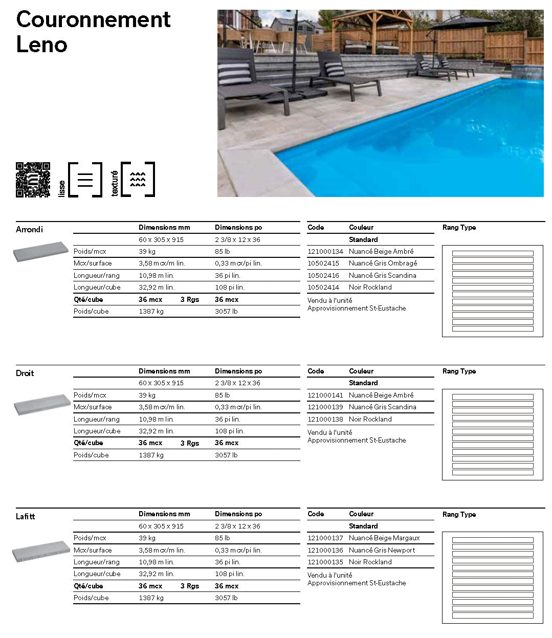 Spec Sheet FR