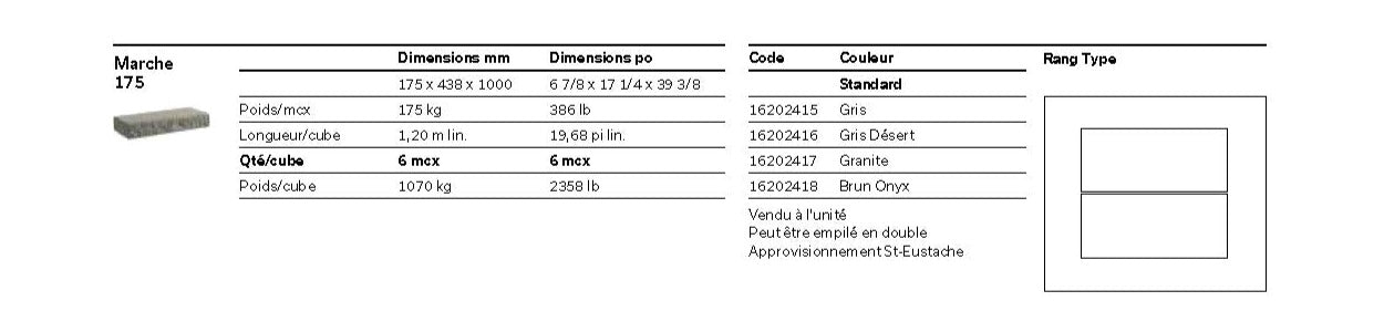 Spec Sheet FR