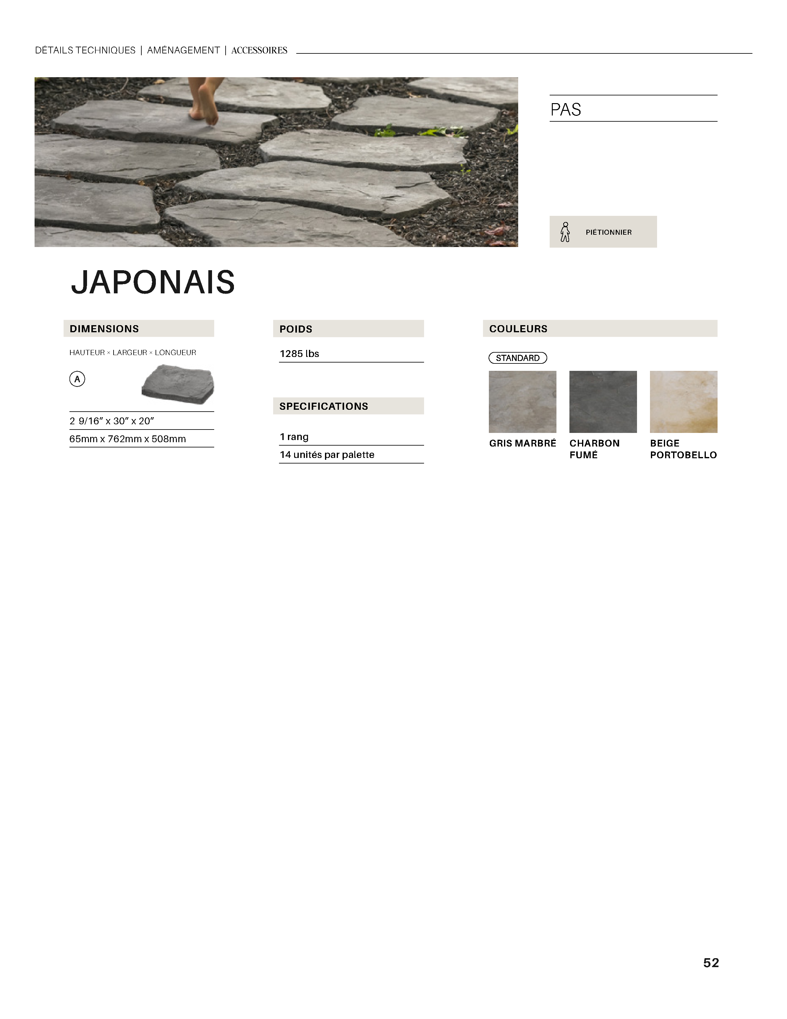 Spec Sheet FR