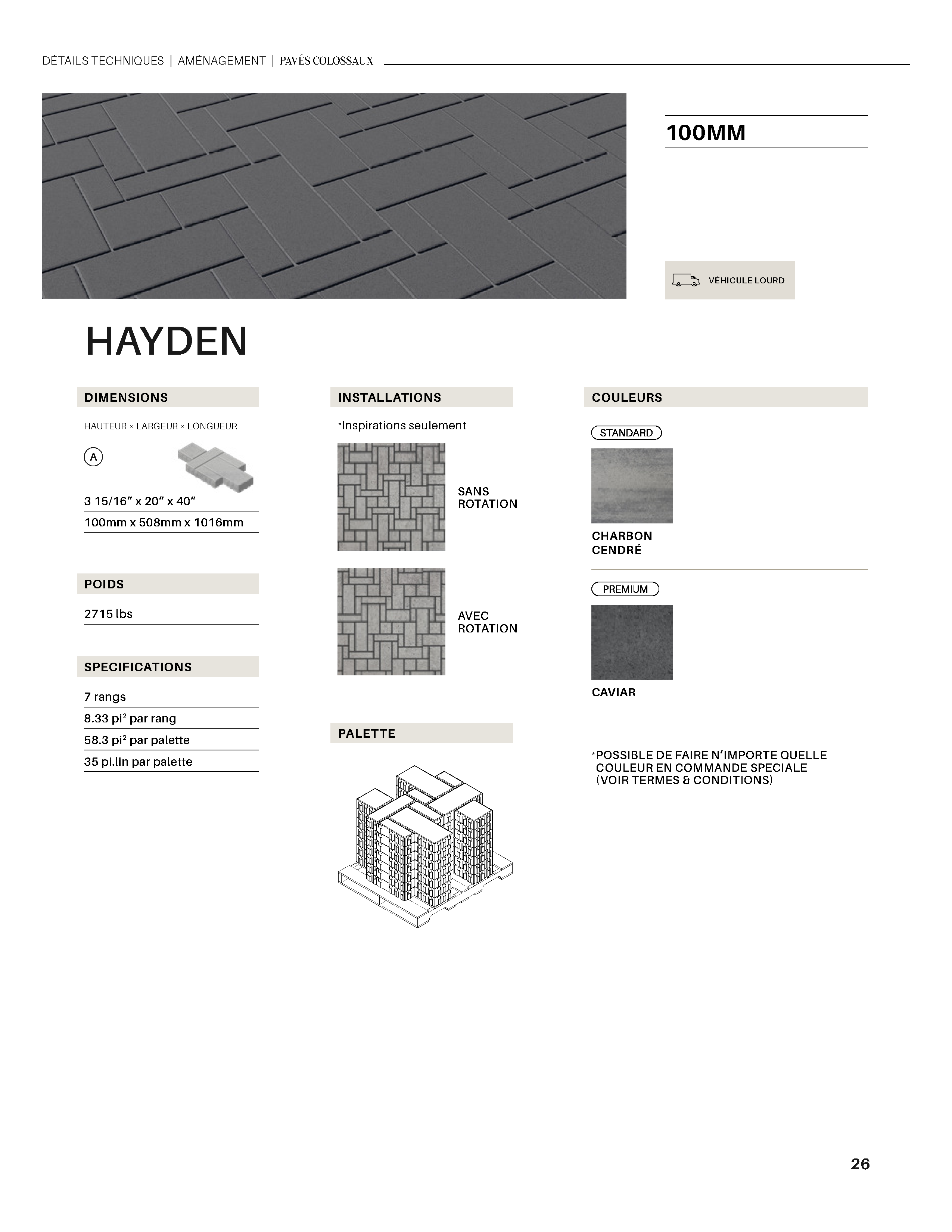 Spec Sheet FR